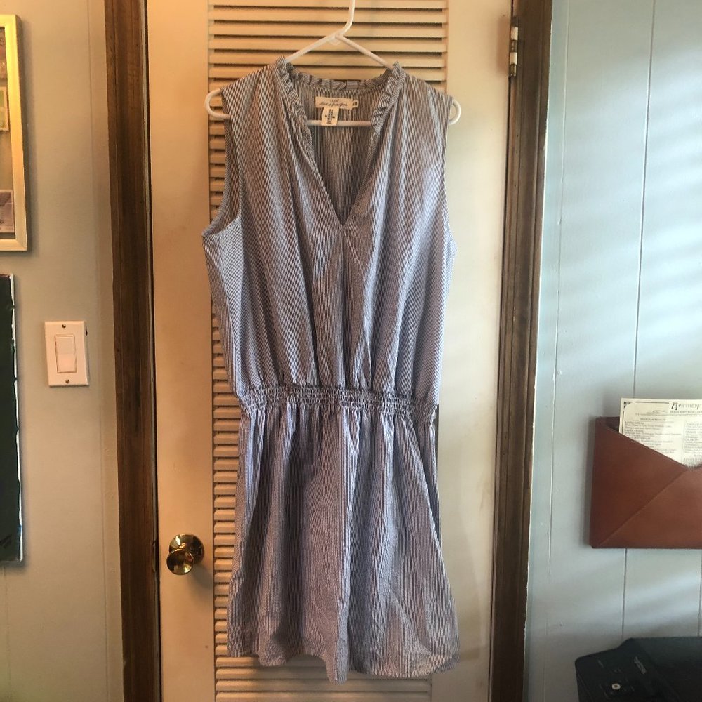 Seersucker H&M Drop Waist Dress